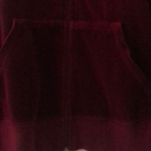 JUICY COUTURE - Red Velour Hoodie - Picture 2 of 4